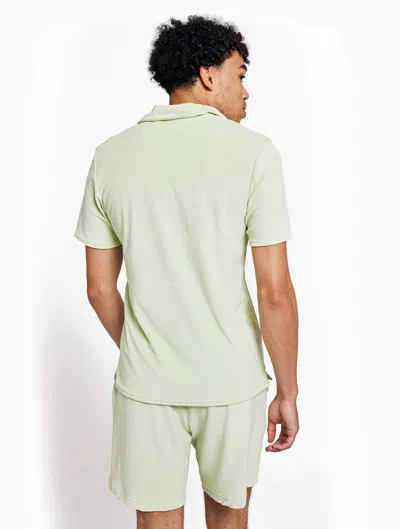Frescobol Carioca Faustino Terry Cotton Polo In Cotton Green
