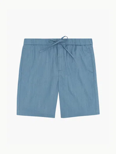 Frescobol Carioca Felipe Herringbone Shorts In Cloud Blue