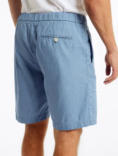 Frescobol Carioca Felipe Herringbone Shorts In Cloud Blue