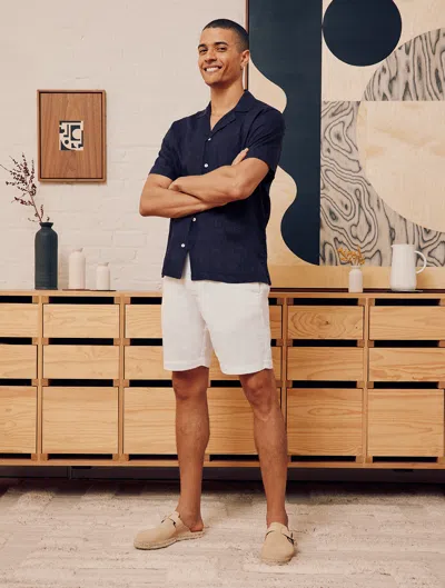 Frescobol Carioca Felipe Linen-blend Shorts In White