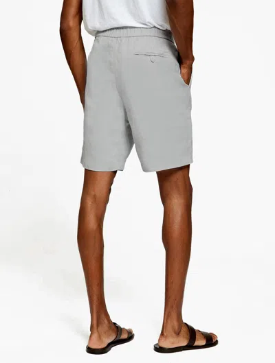 Frescobol Carioca Felipe Linen Shorts In Light Melange Grey