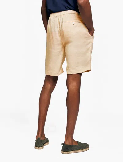 Frescobol Carioca Felipe Linen Shorts In Sand