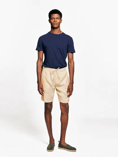 Frescobol Carioca Felipe Linen Shorts In Sand