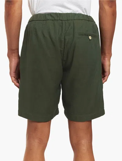 Frescobol Carioca Felipe Linen Shorts In Vineyard Green