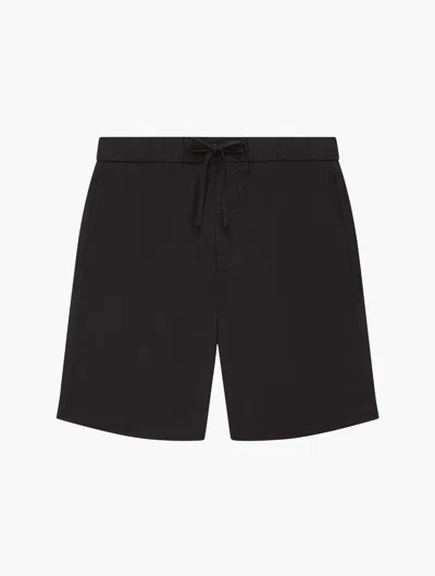 Frescobol Carioca Men's Drawstring Linen Cotton Shorts In Black