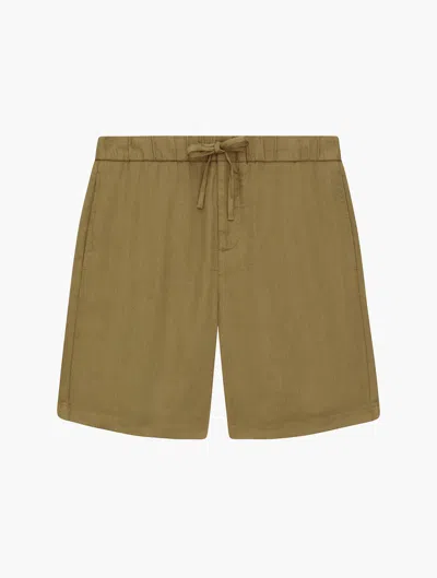 Frescobol Carioca Men's Felipe Linen Shorts In Spinach