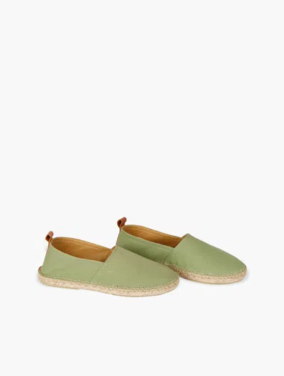 Frescobol Carioca Row Helio Canvas Espadrilles In Green Haze