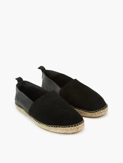 Frescobol Carioca Row Helio Suede Espadrilles In Black