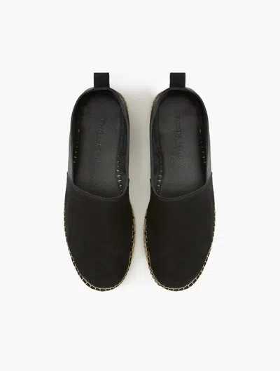Frescobol Carioca Row Helio Suede Espadrilles In Black