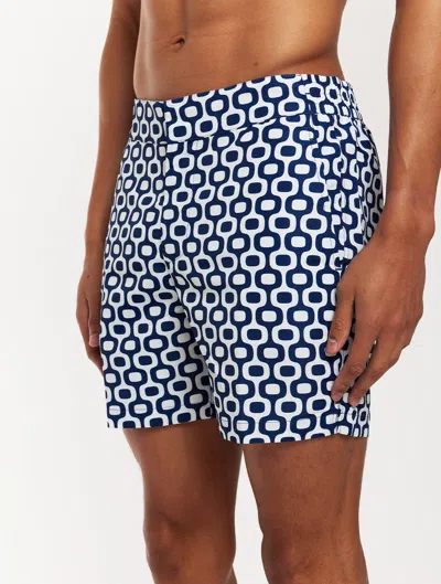 Frescobol Carioca Row Ipanema Classic Swim Shorts In Navy-blue