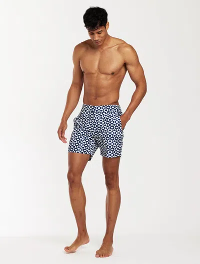 Frescobol Carioca Row Ipanema Classic Swim Shorts In Navy-blue