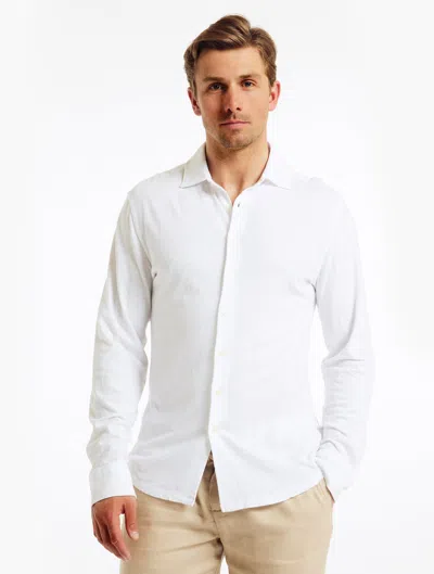 Shop Frescobol Carioca Row Marcio Jersey Shirt In White