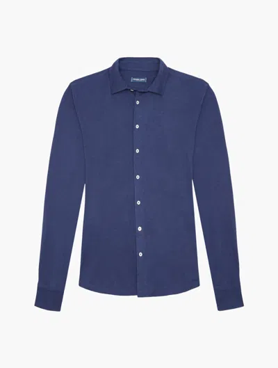 Frescobol Carioca Row Marcio Jersey Shirt In Navy-blue