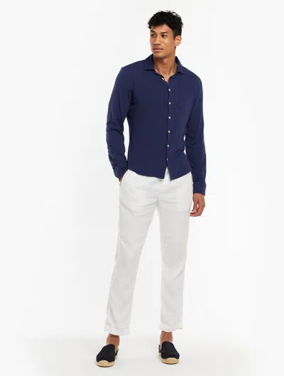 Frescobol Carioca Row Marcio Jersey Shirt In Navy-blue