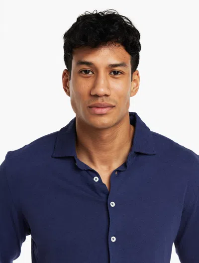 Frescobol Carioca Row Marcio Jersey Shirt In Navy-blue
