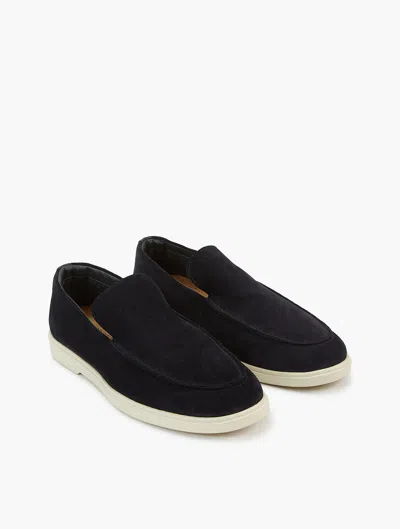 Frescobol Carioca Miguel Suede Loafers In Midnight-blue