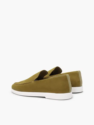 Frescobol Carioca Miguel Suede Loafers In Spinach