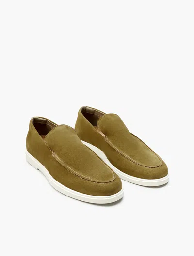 Frescobol Carioca Miguel Suede Loafers In Spinach