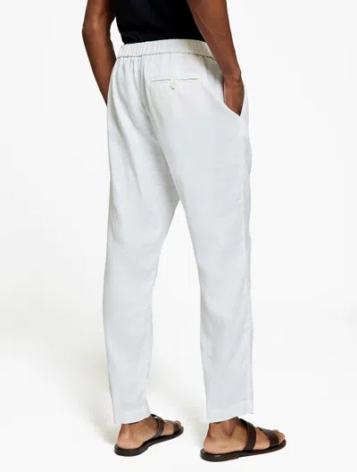 Frescobol Carioca Row Oscar Linen Trousers In White