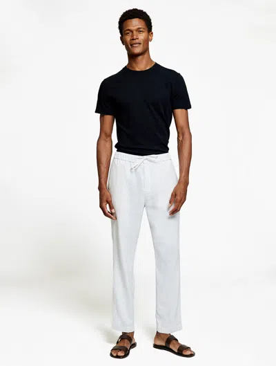 Frescobol Carioca Row Oscar Linen Trousers In White