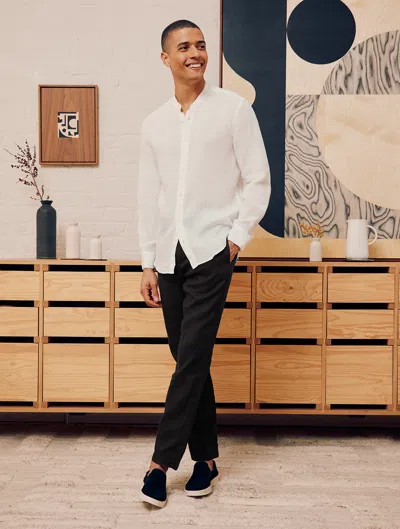 Frescobol Carioca Rocha Seersucker Trousers In Black