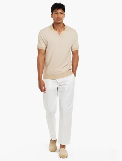 Frescobol Carioca Rino Knit Polo In Marble Stone
