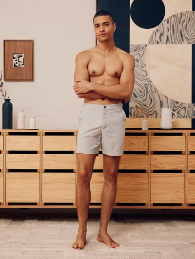 Frescobol Carioca Rio Tailored Swim Shorts In Light Grey