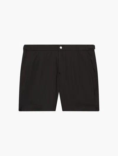 Frescobol Carioca Rio Straight-leg Mid-length Swim Shorts In Black