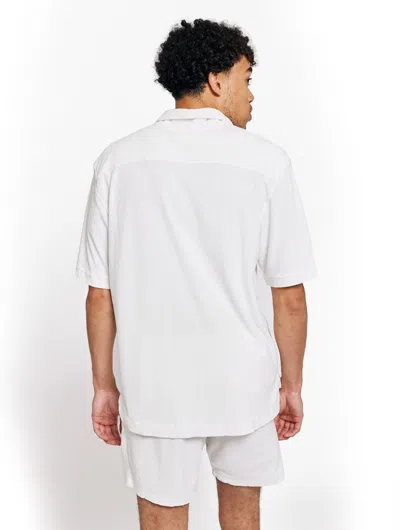 Frescobol Carioca Roberto Terry Cotton Shirt In Ivory
