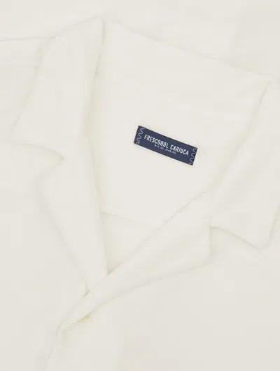Frescobol Carioca Roberto Terry Cotton Shirt In Ivory