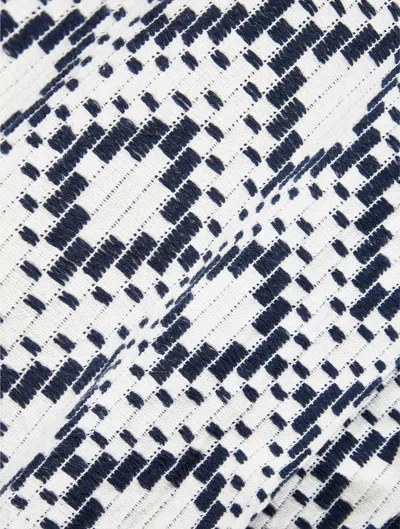 Frescobol Carioca Simao Jacquard Hammock In Navy