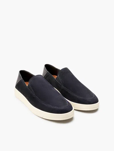 Frescobol Carioca Telo Suede Loafers In Midnight-blue