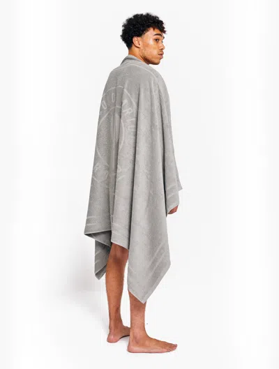 Frescobol Carioca Terry Cotton Beach Towel In Slate Grey