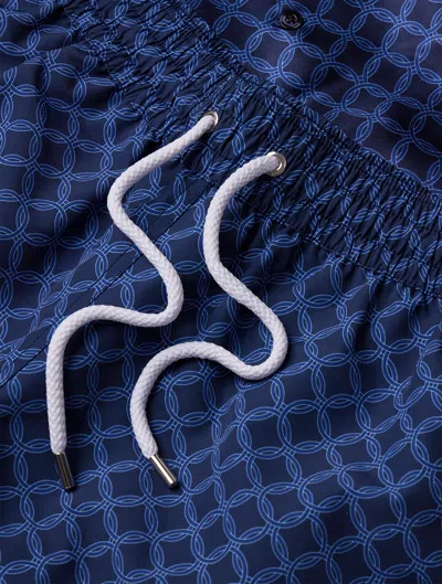 Frescobol Carioca Treliça Roberto Silk Shirt In Navy & White