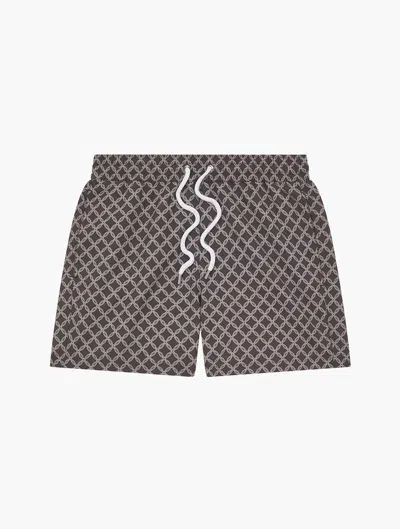 Frescobol Carioca Treliça Sport Swim Shorts In Brown & Truffle