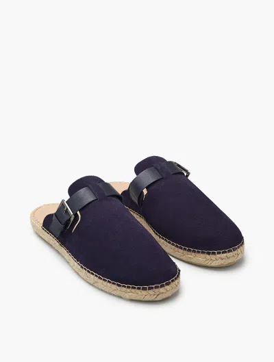 Frescobol Carioca Valente Suede Clogs In Navy