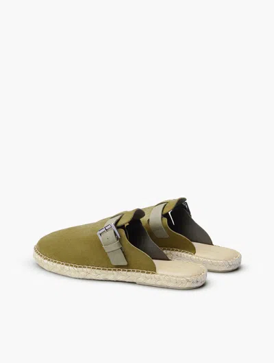 Frescobol Carioca Valente Suede Clogs In Spinach