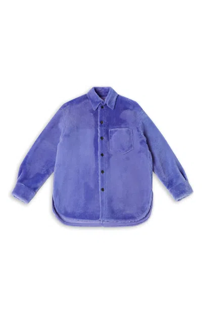 Marni Buttoned Long-sleeved Reversible Jacket In Roc68 Prune Violet