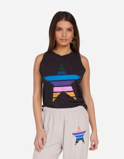 Lauren Moshi Peyton Color Stripe Star In Onyx