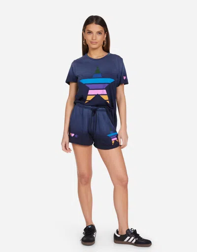 Lauren Moshi Zoa Color Stripe Star In Navy Ombre