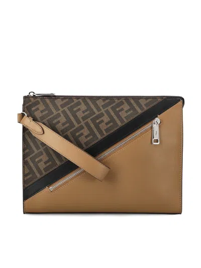 Shop Fendi Handbags In Tab.mr+sand+black+p