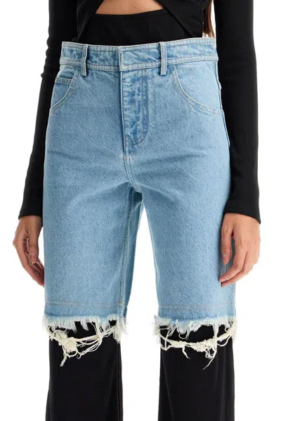 Shop Christopher Esber High-waisted Jeans With Jersey Inserts In Blue