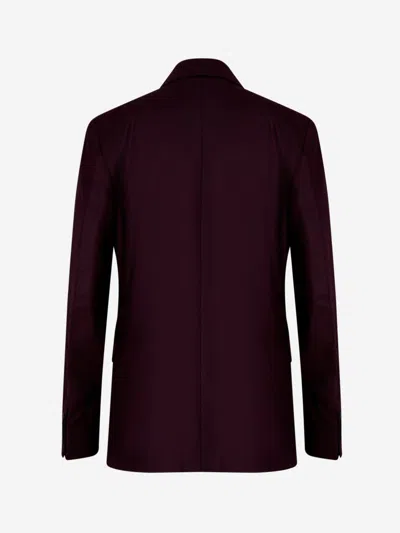 Victoria Beckham Fluid Wool Blend Single Breasted Jacket In Straight Lean Silhouette