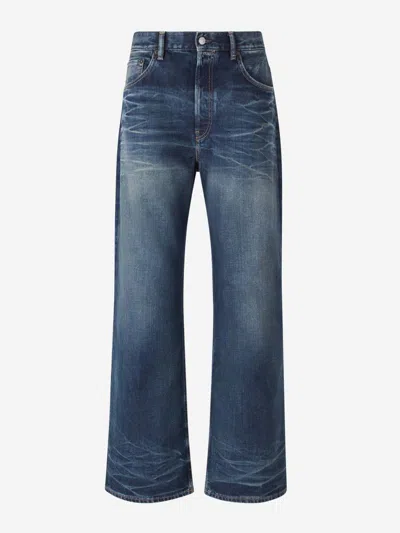 Acne Studios 2021m Broadway Denim Jeans In Worn Effect