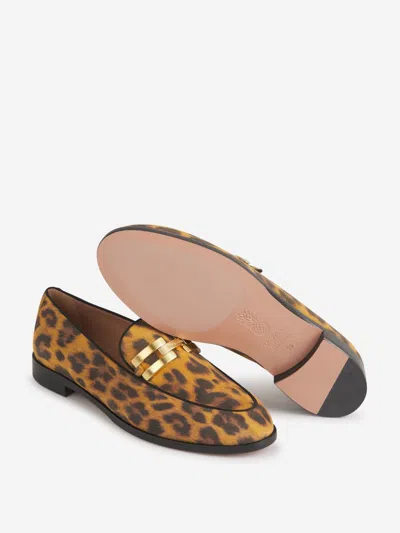 Shop Aquazzura Brandi Loafers In Leopard Motif