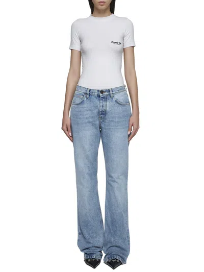 Shop Balenciaga Jeans In Iced Blue