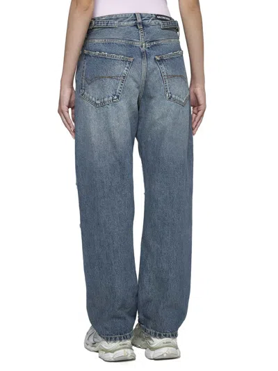 Shop Balenciaga Jeans In Sun Bleached Blue