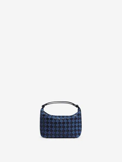 Shop Bottega Veneta Mini Wallace Bag In Denim Dark Blue