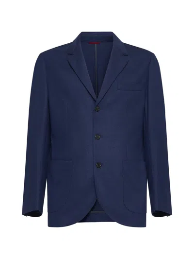 Shop Brunello Cucinelli Jackets In Blue