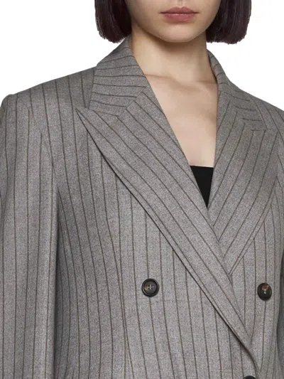 Shop Brunello Cucinelli Jackets In Taupe/tabacco